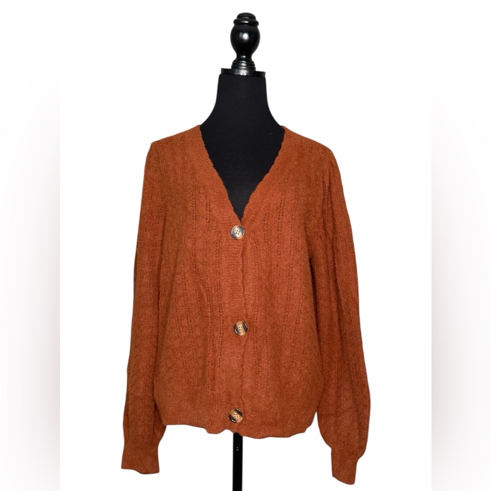 Cozy Women's Sweater in Rust Orange